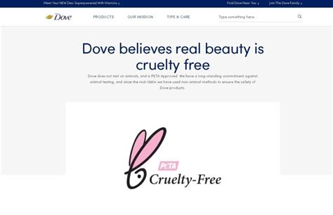 dove cruelty free claims.